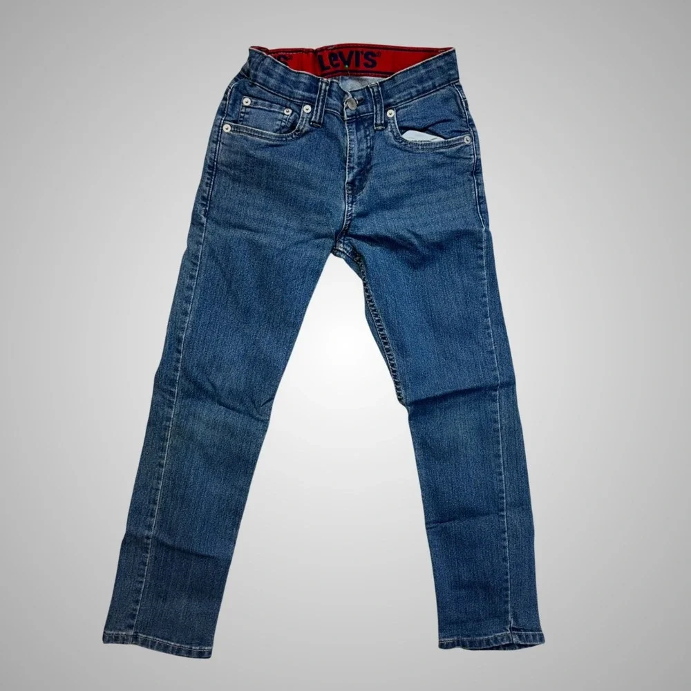 Levis 511 Slim Fit Jeans Kids Size 10 Reg Blue Excellent Adjustable Waist 25x26
